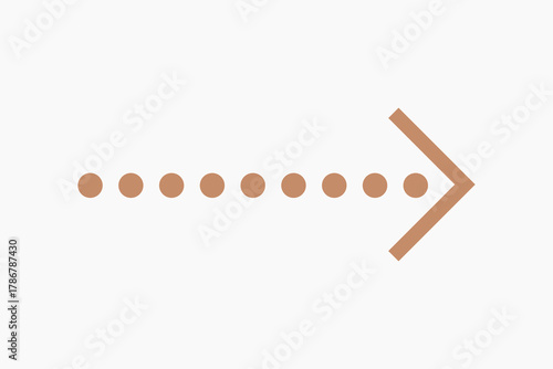 Dotted arrow pointing right illustration vector