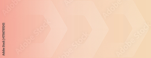 Gradient background with soft peach and pink hues, featuring a geometric pattern. The background has a smooth, pastel texture. Minimal abstract hexagon pattern vector gradient background