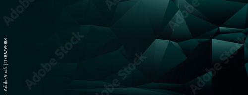 Photos Geometric dark green background, with angular shapes