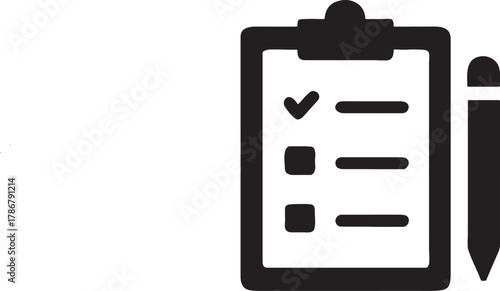 Checklist icon with pen