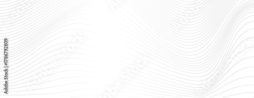 Obraz na plátně White background with wavy line patterns