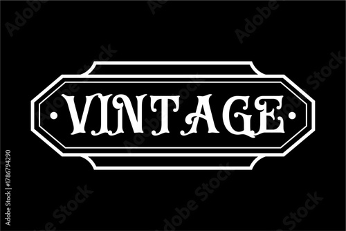 Classic vintage label design with old fashioned typography.