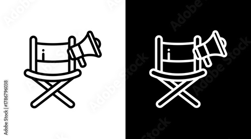 Art Directors  White Icon Set Design