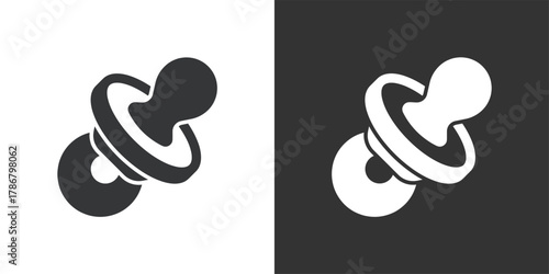 Baby Pacifier icon. Solid glyph series icon