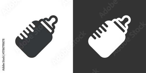 Baby Bottle icon. Solid glyph series icon