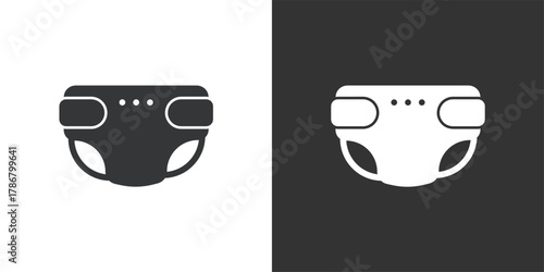 Baby diapers icon. Solid glyph series icon