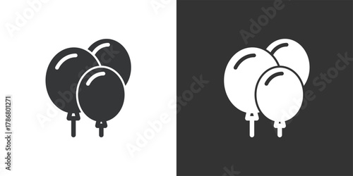 Balloon icon. Solid glyph series icon