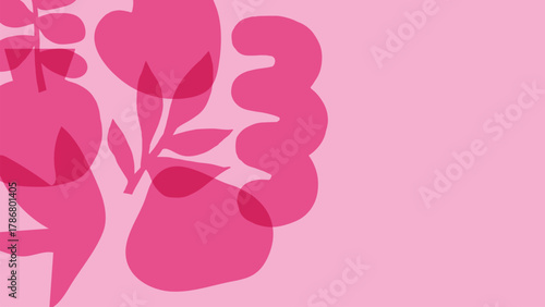 Foto Abstract leaves and flower nature shape in pink desktop wallpaper vector