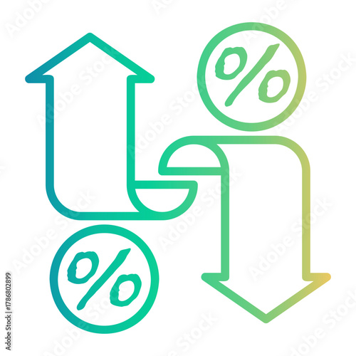 price Line Gradient Icon