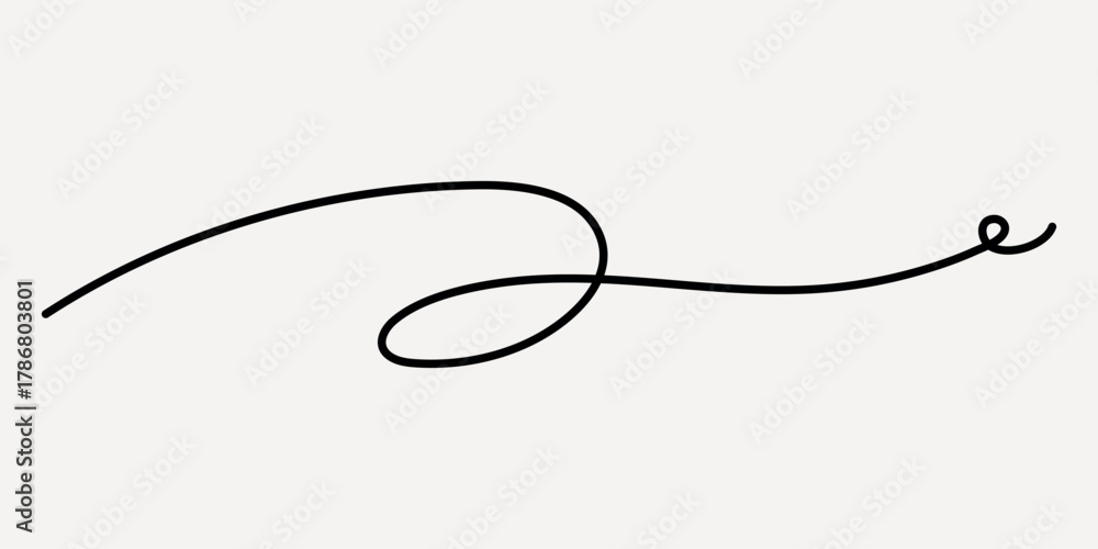 Fototapeta premium Elegant black line art, hand drawn vector