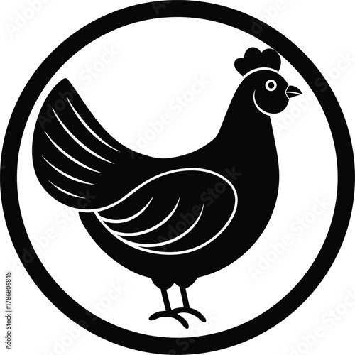 Crispy chicken schnitzel food icon with breaded cutlet