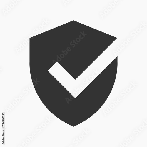 Security shield with checkmark vector