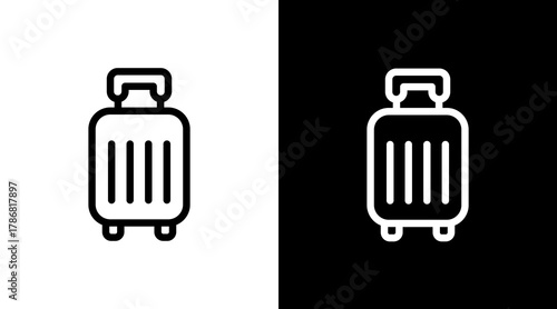 Baggage  White Icon Set Design