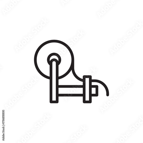 Pulp and paper mill icon symbolizing industrial material processing and roll manufacturing, representing specialized production facilities, modern fiber technology, and supply chain logistics.