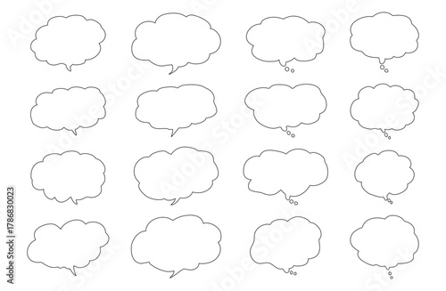 シンプルなワクワク吹き出しセット