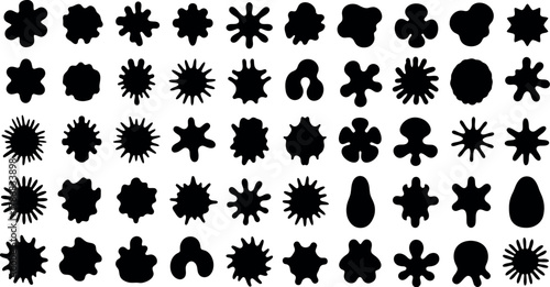 Blob shapes set Vector
