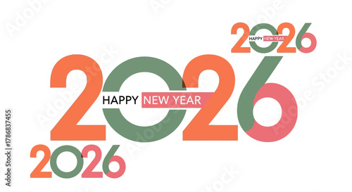 Happy New Year 2026 Festive and Modern Celebration Design
