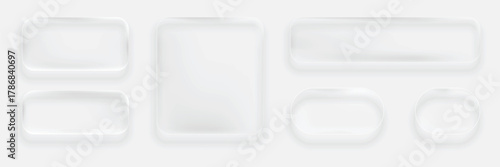 Glassmorphism UI elements, Liqud glass buttons and shapes