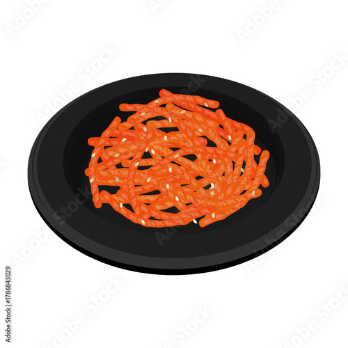 Vector Illustration Logo Clip art Mini Latiao or spicy gluten stick 