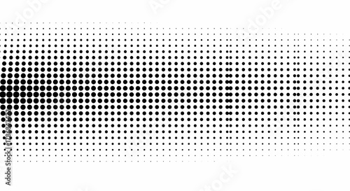 Abstract Halftone Pattern with Black Dots on White Background Artistic Design Element