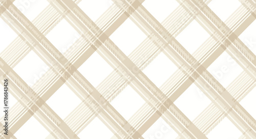Elegant Grid Pattern with Beige Lines on White Background Subtle Diagonal Design for Versatile Use