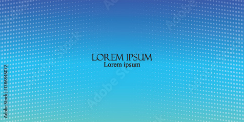  vector template. Mock up for busines conference announcement. Abstract blue halftone dotted minimal background