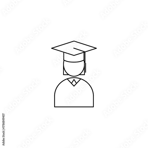 大学生のシンプルなアイコン