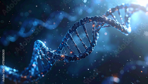 DNA Helix Structure - A Detailed Scientific Visualization.