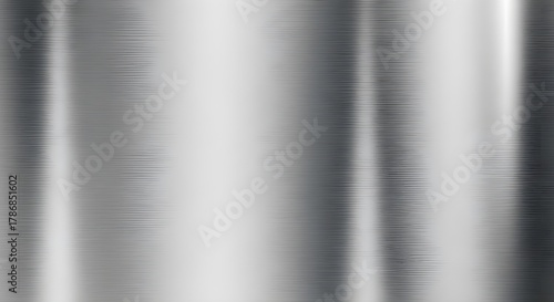 Brushed metal texture background with vertical lines and soft light reflection