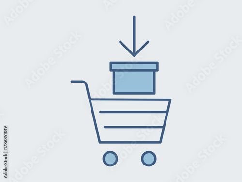 Shopping icon. Supermarket icon vector. Outline vector icons. Flat illustration concept.