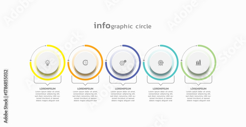 Vector infographic business template colorful design