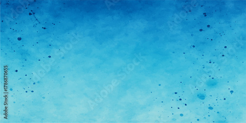 Old vintage blue grunge wall texture with light green watercolor paint pattern