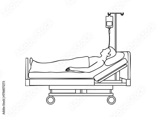 Medical care hospital treatment silhouette design