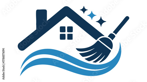 Home cleaning service logo design