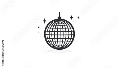 Disco Ball Icon - Party, Celebration, Entertainment, and Fun.