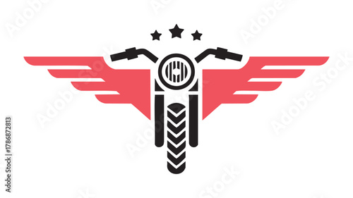 Classic motorcycle wing logo art
