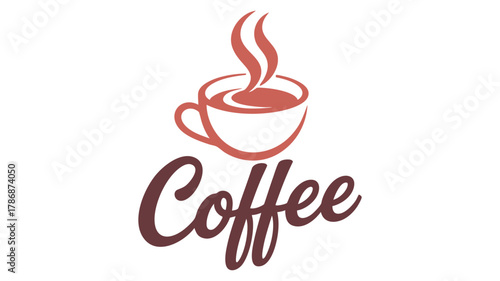 Coffee cup steam logo icon design