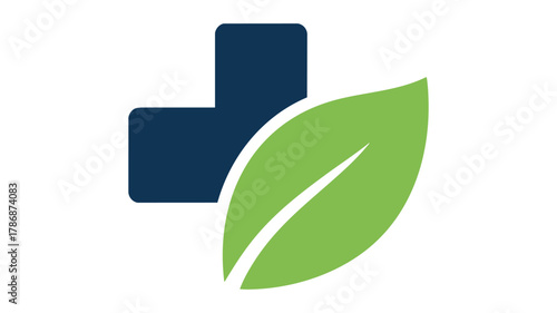 Natural health care symbol logo