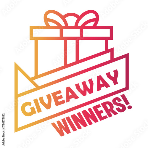 congratulation Line Gradient Icon