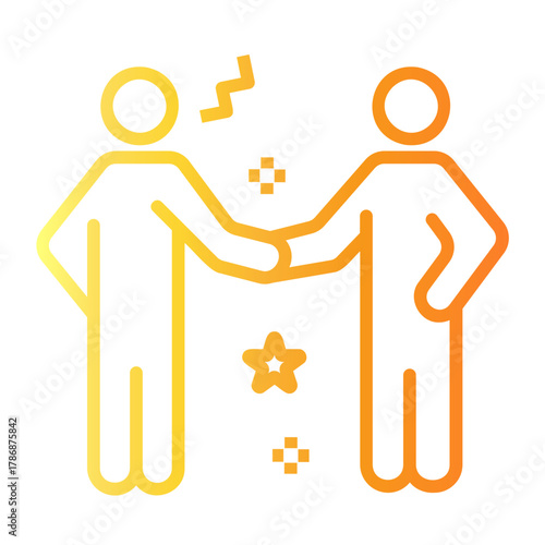 congratulation Line Gradient Icon