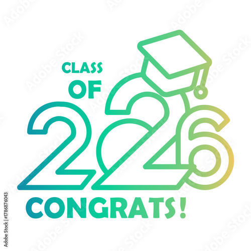 congratulation Line Gradient Icon