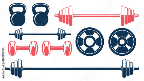 Barbell dumbbell kettlebell plates
