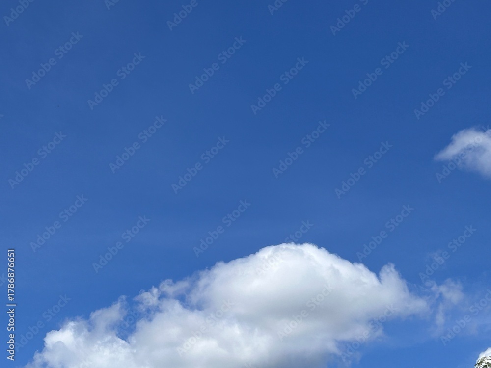 Fototapeta premium blue sky with clouds, summer, blue, day