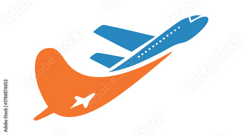 Airplane flight travel logo icon