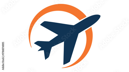 Airline plane flight travel icon