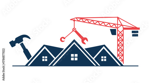 Home construction and repair logo