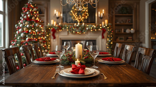 christmas dinner table