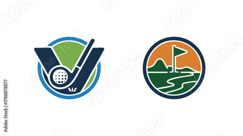 Golf club and golf course logo