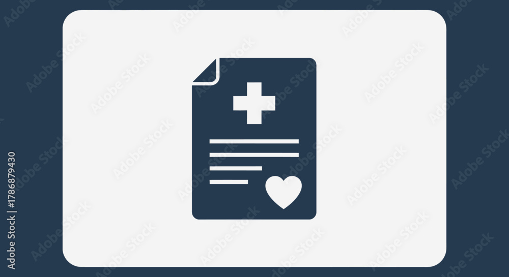 Fototapeta premium Medical record icon with transparent background