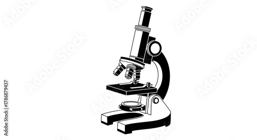 Microscope outline with transparent background